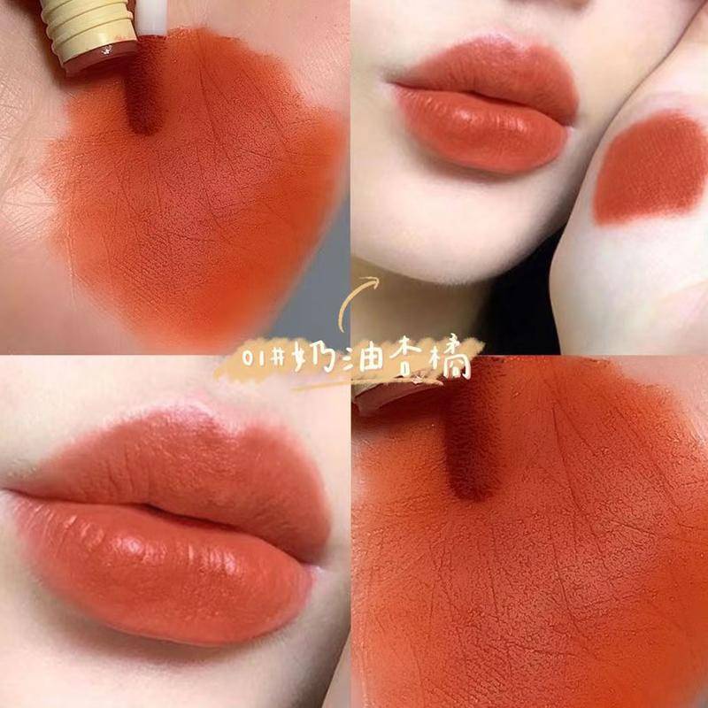 Set son môi lâu trôi chống thấm nước không dính cốc thiết kế hình điếu thuốc độc đáo