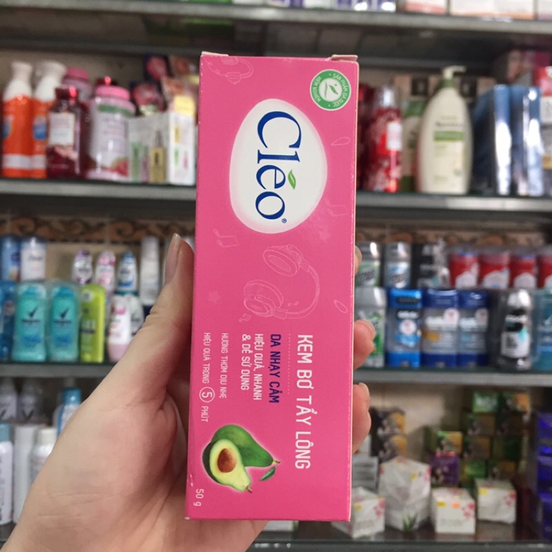 Kem Tẩy Lông Cho Da Thường, Da ngạy cảm Cleo Avocado Hair Removal Cream Normal Skin 50g