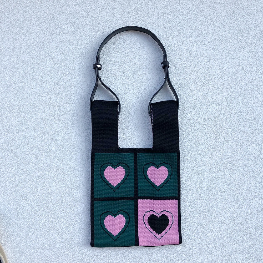 Túi Tote Đan Sợi Xích Màu Đen Phong Cách Nhật Bản Thời Trang 2022 Cho Mẹ Và Bé