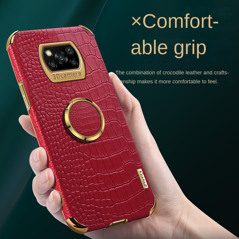 Ốp Điện Thoại Chống Sốc Họa Tiết Da Cá Sấu Mạ Điện Thời Trang Cho Xiaomi Poco X3 PRO Poco X3 NFC PocoX3 Poco M3