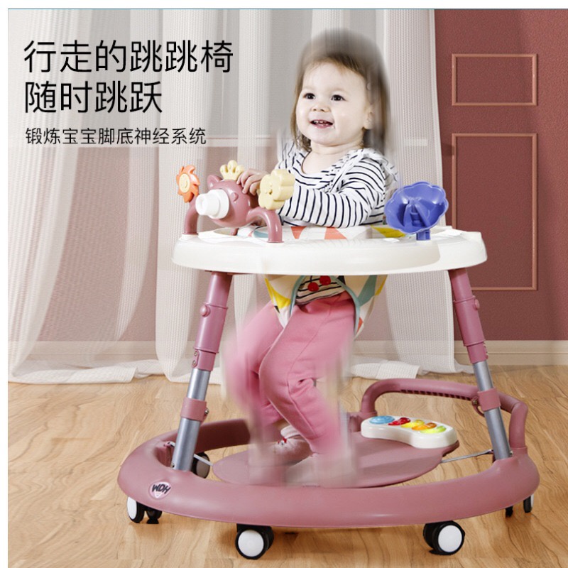 WDH008 Xe Tròn Tập Đi 5 trong 1,chức năng tập đi ,trợ bước ,ghế nhún,bàn học tập,bàn ăn ,dành cho bé 6 tháng đến 3 tuổi.