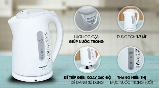 Ấm đun siêu tốc Panasonic NC-GK1WRA - Hàng trưng bày - Bảo hành 12 tháng