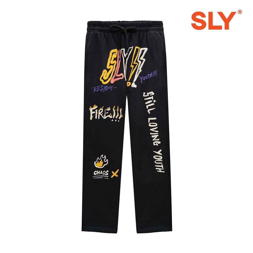 Quần Nỉ SLY Chaos màu Đen