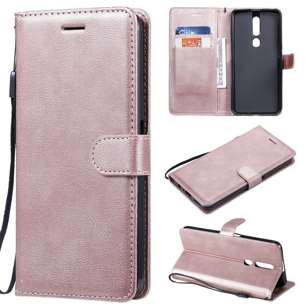 Bao da điện thoại màu trơn đơn giản cho OPPO F11/F11 Pro | BigBuy360 - bigbuy360.vn