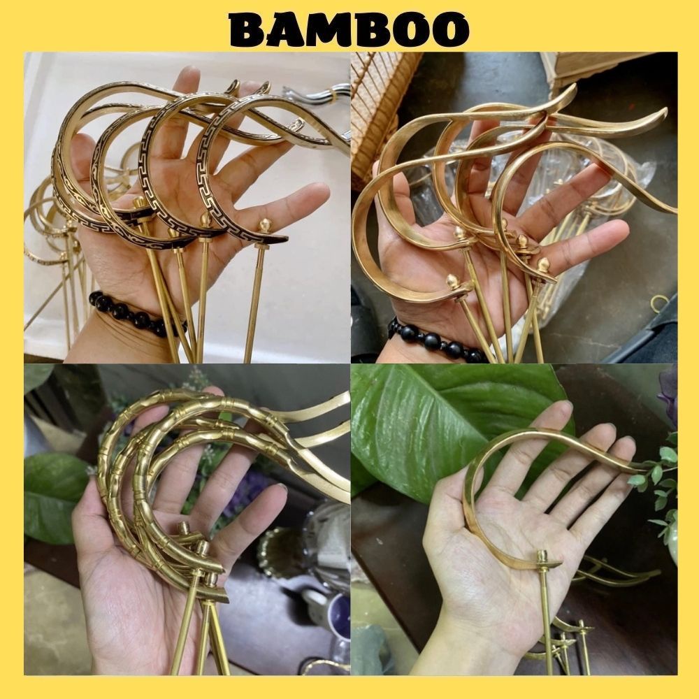 Móc đồng Bamboo móc lồng chim chất liệu đồng cao cấp dùng cho lồng mào, chòe, mi nhiều họa tiết