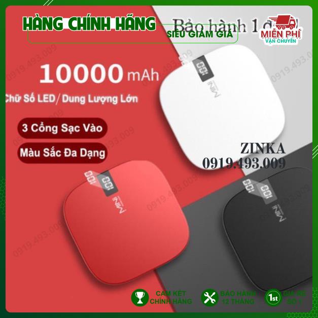 Sạc Dự Phòng size Mini Q3 Sạc Siêu Nhanh, Nhỏ Gọn Tiện Dụng, Dung Lượng 10000mAh Power Bank (Bảo hành 1 đổi 1)  zinka