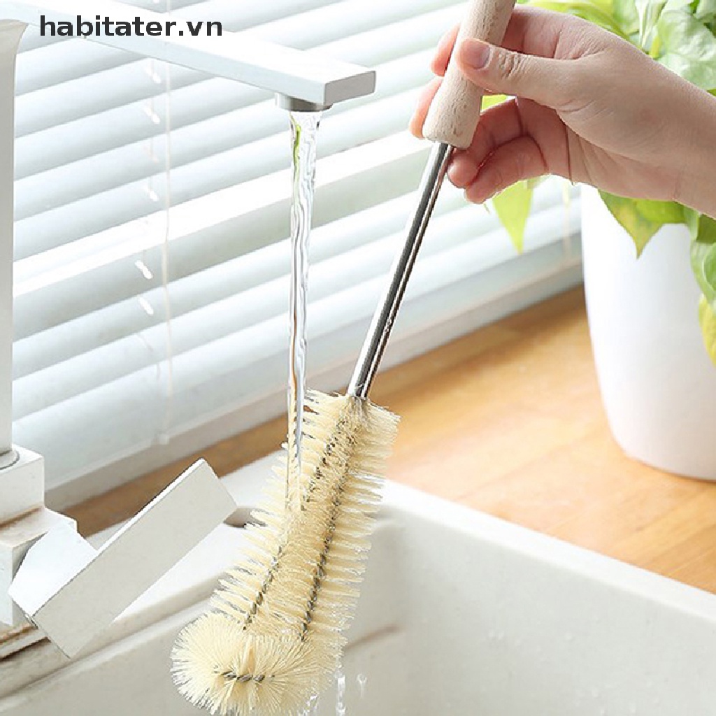 Cọ Cán Gỗ Vệ Sinh Bình Thủy Tinh