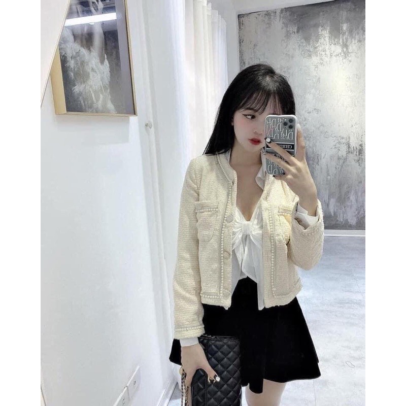 Áo Dạ nhũ viền