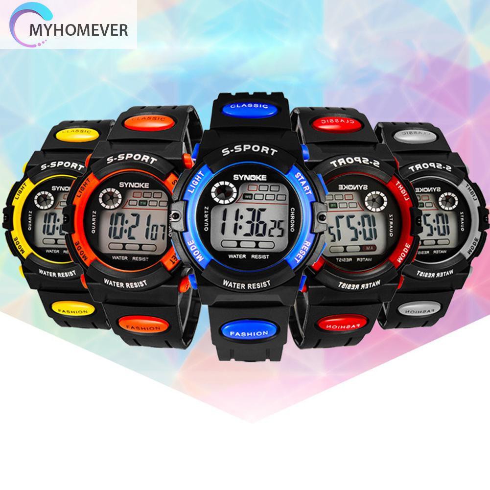 myhomever Multifunction Waterproof Child Boy Girl Sports Electronic Wrist Watch