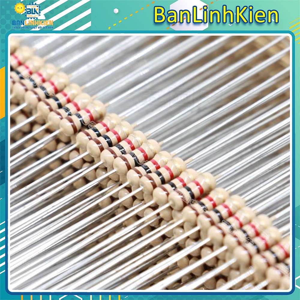 Bộ 50 Con Điện Trở Vạch 1/4W 5% 1K-1M