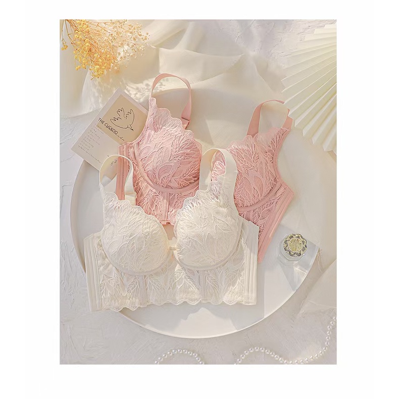 Áo Lót Ren Hoa Ba Chiều Thoáng Khí Trọng Lượng Nhẹ Chống Chảy Xệ Size Lớn 34-42B Cho Nữ