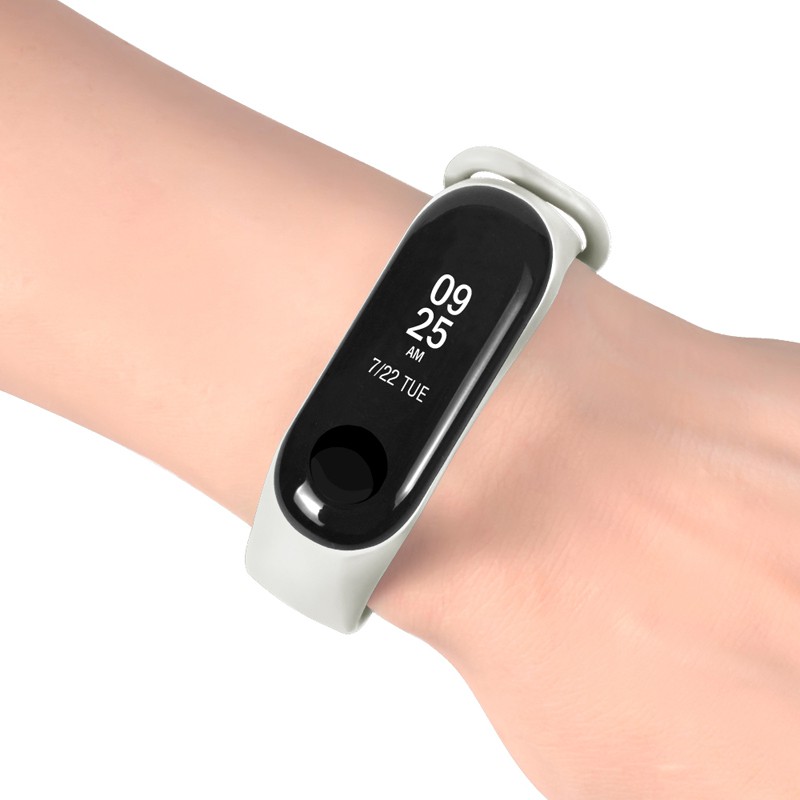 Dây đeo thay thế chất liệu silicon nhiều màu sắc cho Xiaomi Mi Band 3 4