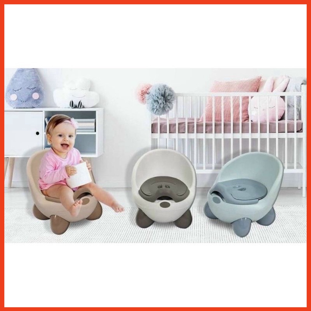 Bô Cho Bé Đi Vệ Sinh Cao Cấp Giúp Bé Tập Đi Vệ Sinh, Bô Gấu Hokori Có Ngăn Chứa Dễ Tháo Lắp Để Chùi Rửa nhựa Việt Nhật