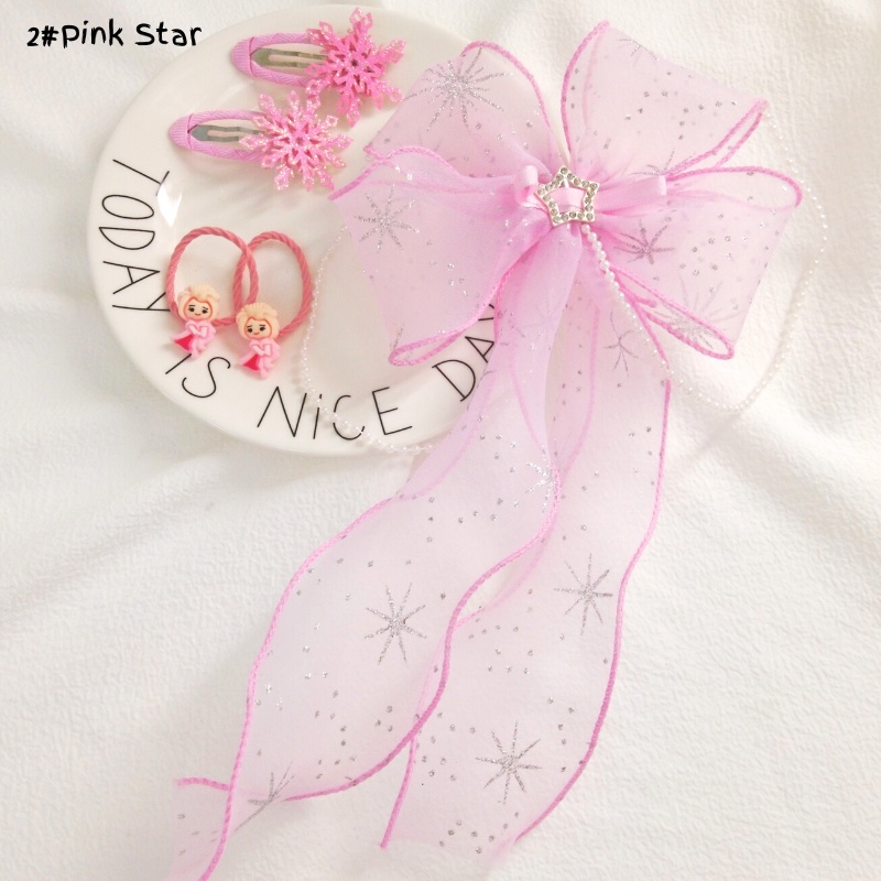 Set 5 Kẹp Tóc Nơ Thời Trang Cho Bé