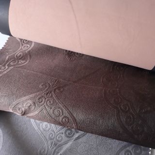 Rèm vải may khoen sẵn mau nâu