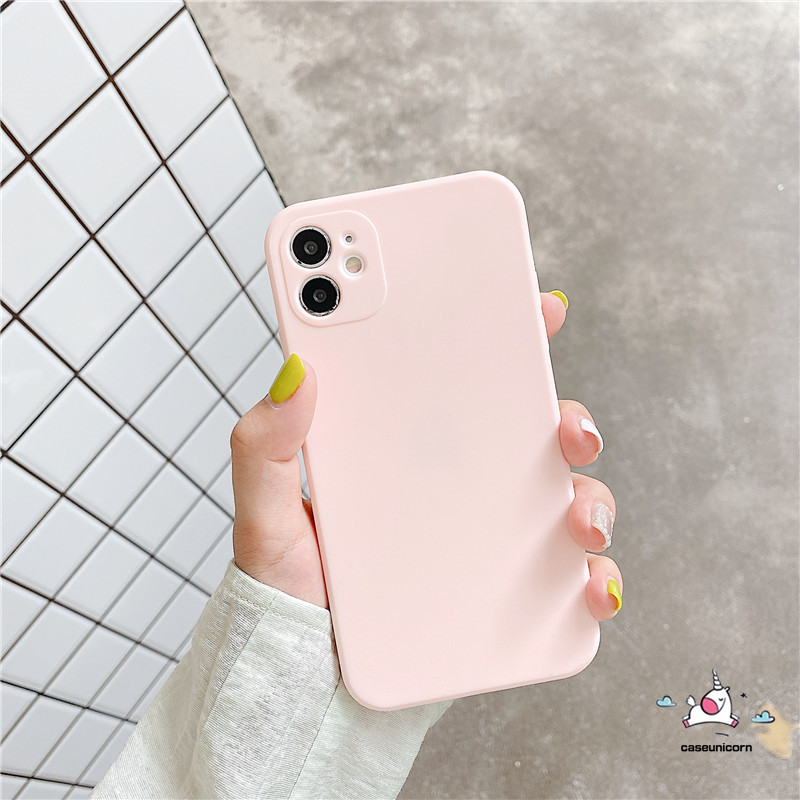 Ốp điện thoại TPU silicone dẻo màu trơn viền thẳng thời trang cho IPHONE 11 7 PLUS 8 PLUS 11 PROMAX XR XSMAX | BigBuy360 - bigbuy360.vn