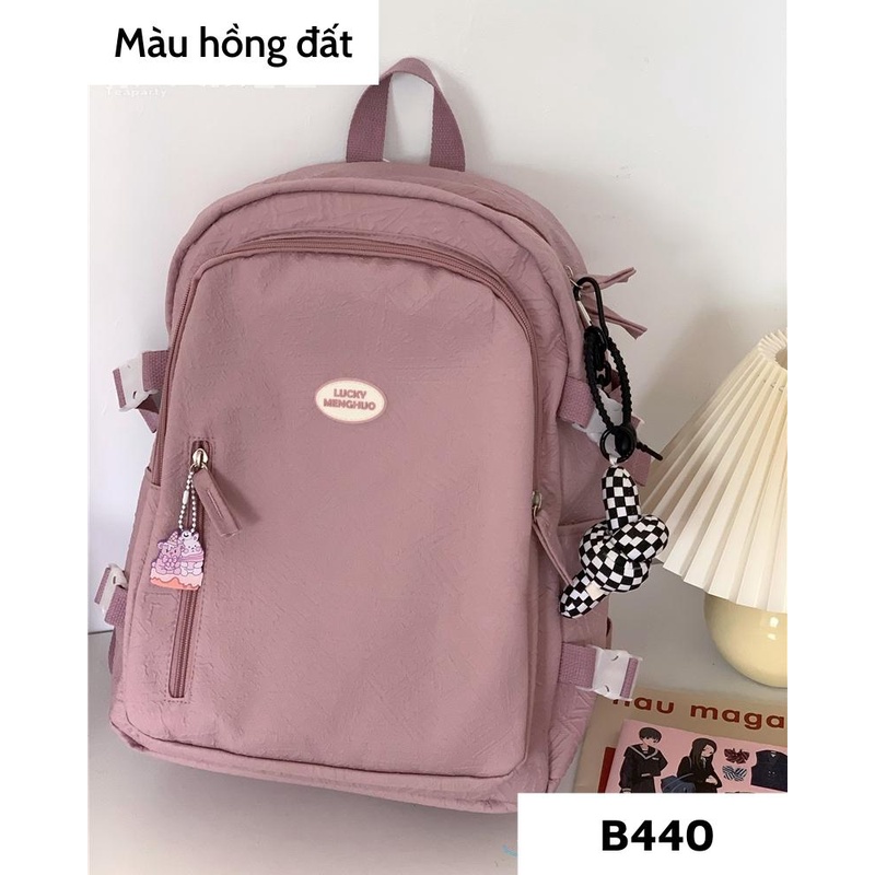 Balo đi học ulzzang hàn quốc, cặp sách nữ cấp 2, cấp 3 đẹp basic giá rẻ B440