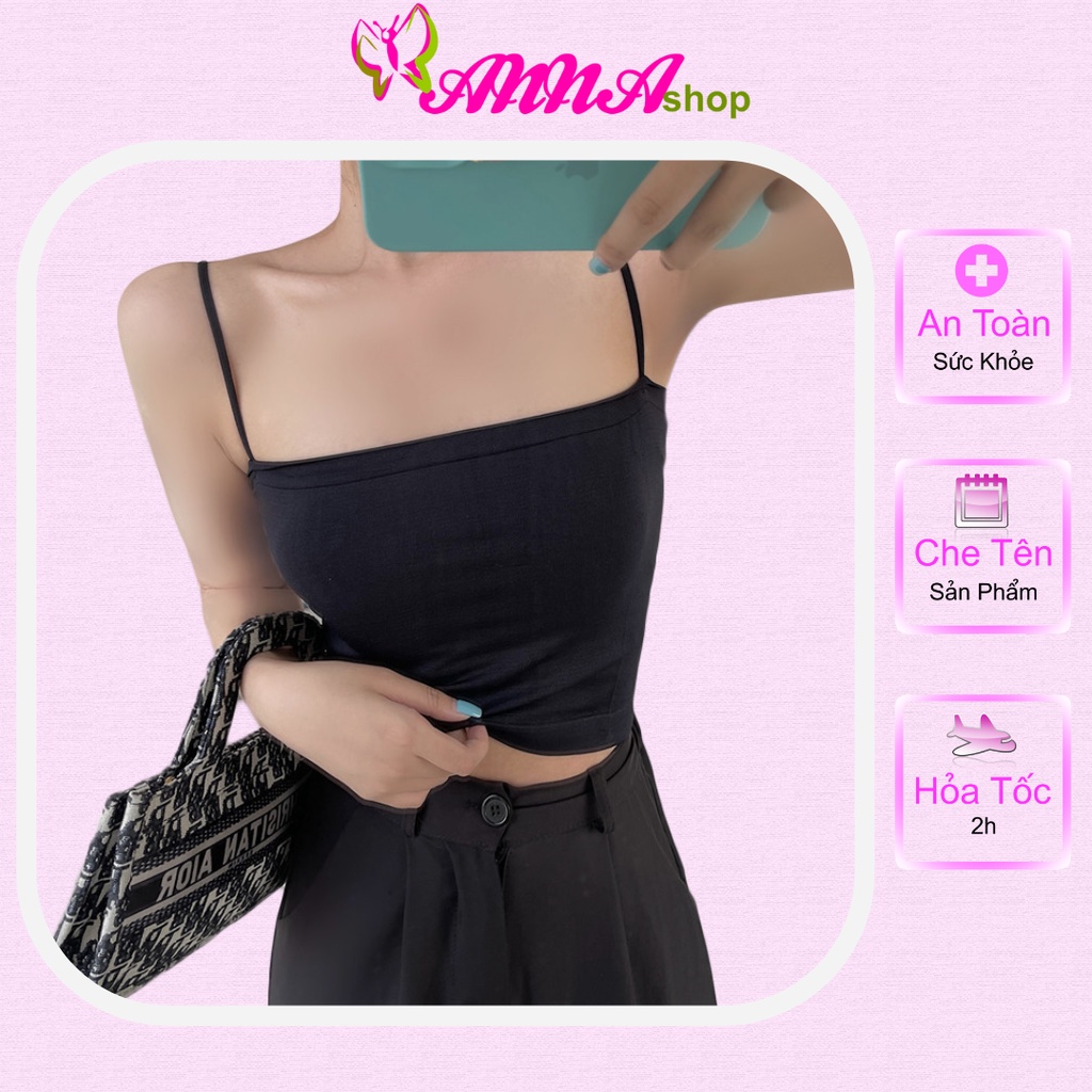 Áo lót lá học sinh dài cotton hai dây nhỏ, có lót thiết kế đơn giản, trẻ trung, phù hợp dưới 55kg (MS 04073) Anna Shop