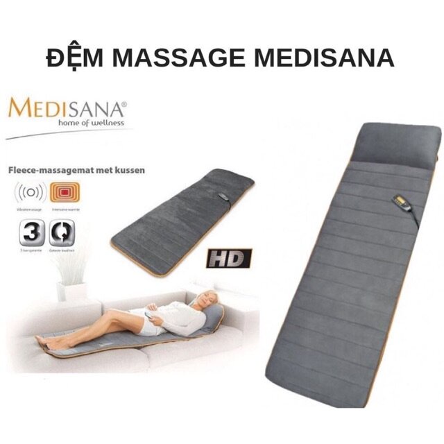 [Sản xuất tại Đức, bảo hành 12 tháng] Đệm massage thư giãn toàn thân Medisana MM825