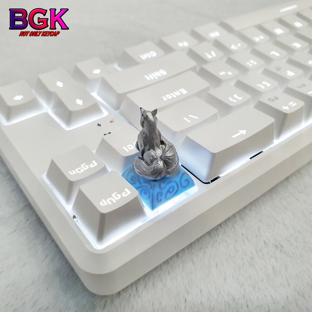 Keycap Lẻ Artisan Blink Fox Hearthstone Cực đẹp ( Đế Xuyên LED, Keycap bàn phím cơ,keycap resin độc lạ )