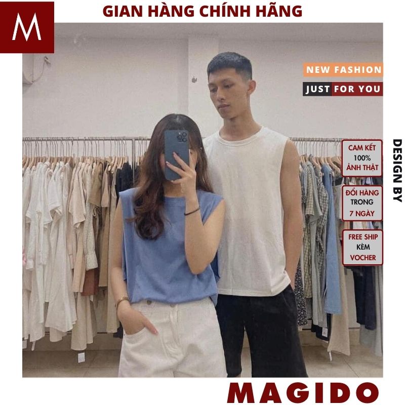 Áo Thun Ba Lỗ TanK Top Oversize Nhiều Màu - Áo Tank Top Free Unisex Nam Nữ Đều Mặc Được -MAGIDO