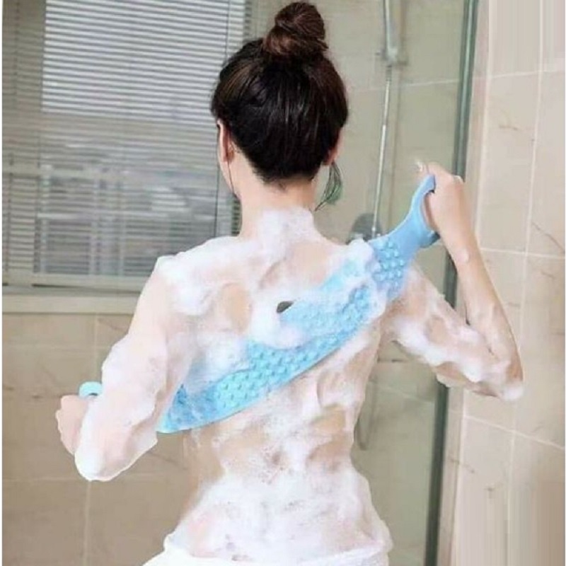 [Loại 1] Dây Cọ Lưng Bằng Silicon Gai 2 Mặt Chức Năng Chà Và Massage Cơ Thể Khi Tắm