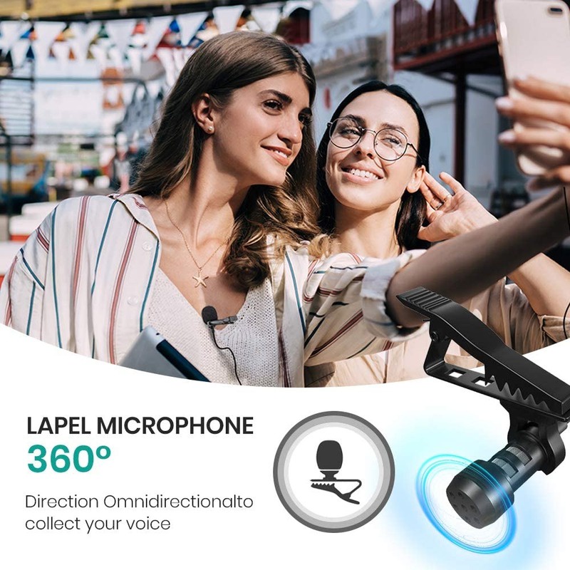 Micro dạng kẹp cổ áo jack 3.5mm cho điện thoại iPhone/máy ảnh/PC/laptop chất lượng cao