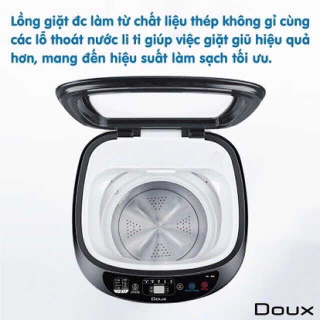 MÁY GIẶT MINI DOUX TỰ ĐỘNG HOÀN TOÀN - CHÍNH HÃNG-BẢO HÀNH 1 NĂM