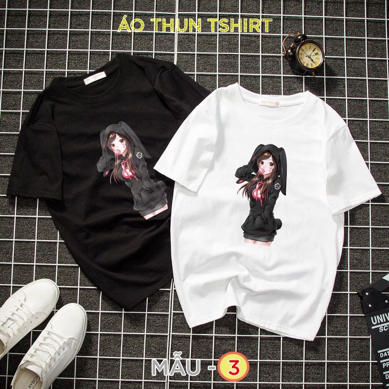 Áo thun tay lỡ nam nữ   - Áo phông form rộng Unisex họa tiết anime độc đáo vải dày mịn