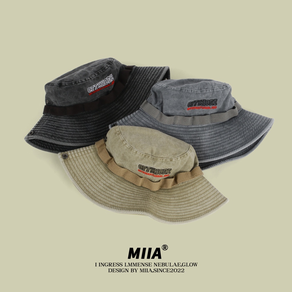 Mũ Bucket Dây Rút Chống Nắng Phong Cách Retro Cho Nam