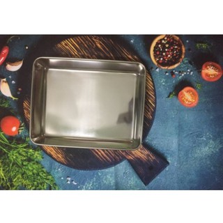 Khuôn chữ nhật cách thủy bằng inox 25 cm x 19 cm x 6 cm