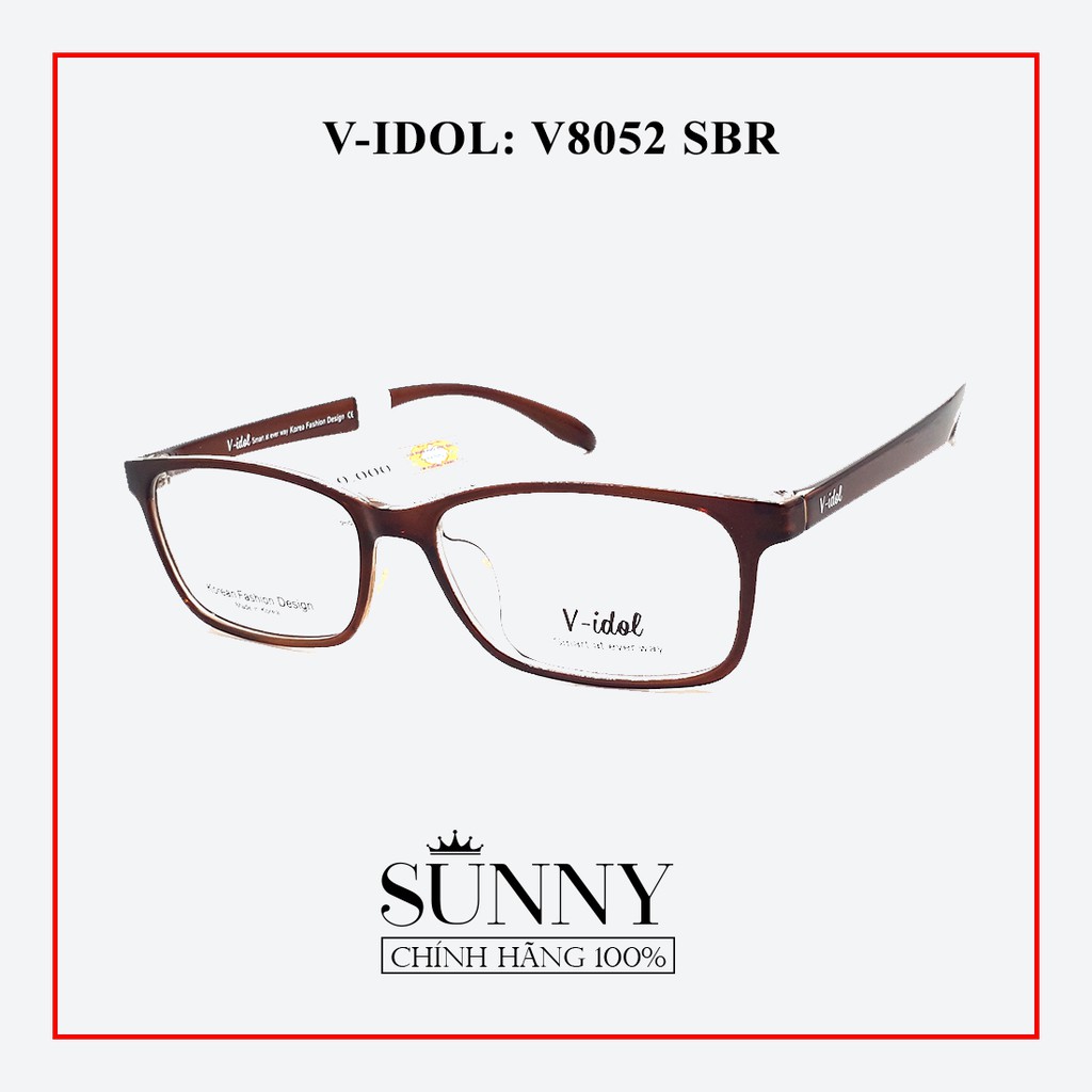 Gọng kính nam nữ V-idol V8052 chính hãng, thiết kế dễ đeo bảo vệ mắt