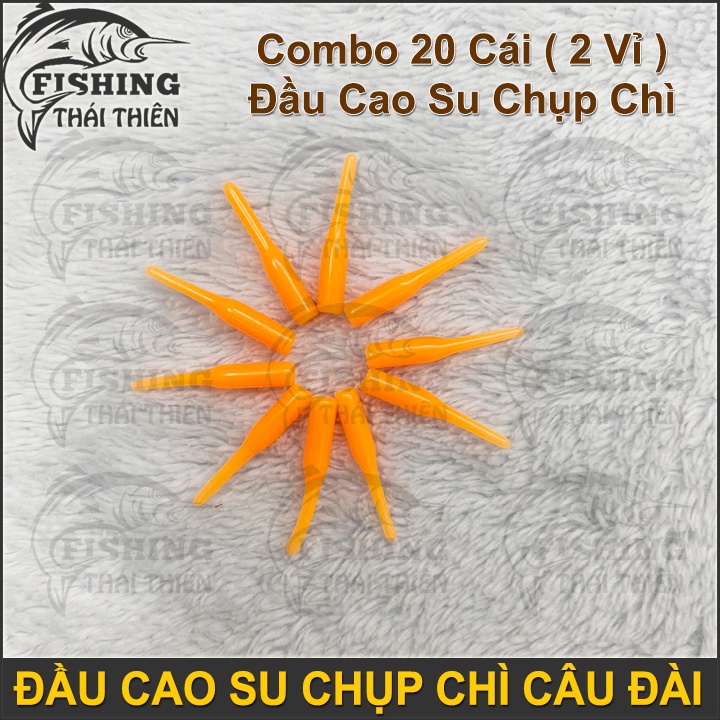 Combo 20 Cái ( 2 vỉ ) Đầu Cao Su Chụp Chì Câu Đơn, Đài Siêu Tiện Lợi