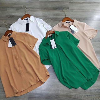 Áo sơ mi ngắn tay 04 màu - chất lụa mềm mát