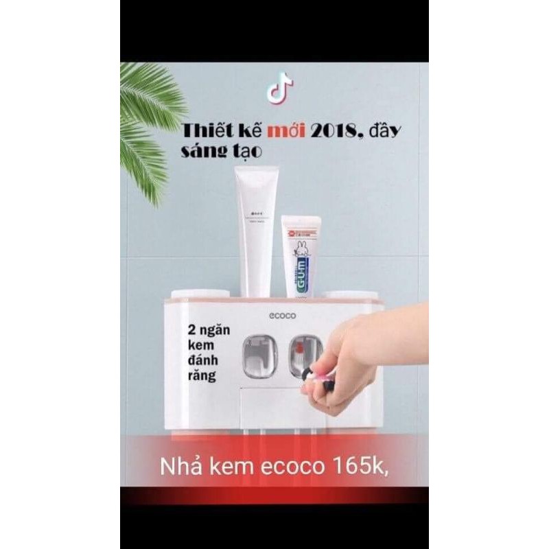 Nhả Kem Đánh Răng Cao cấp ECOCO(kiêm đựng bàn chải)-SANG ĐẸP