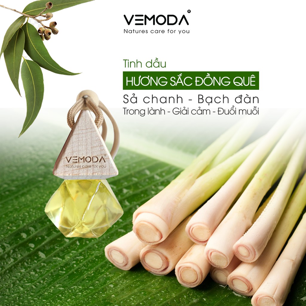 [Mã BMBAU50 giảm 7% đơn 99K] Tinh dầu treo xe ô tô cao cấp Vemoda dung tích 8ml - Hương sắc đồng quê