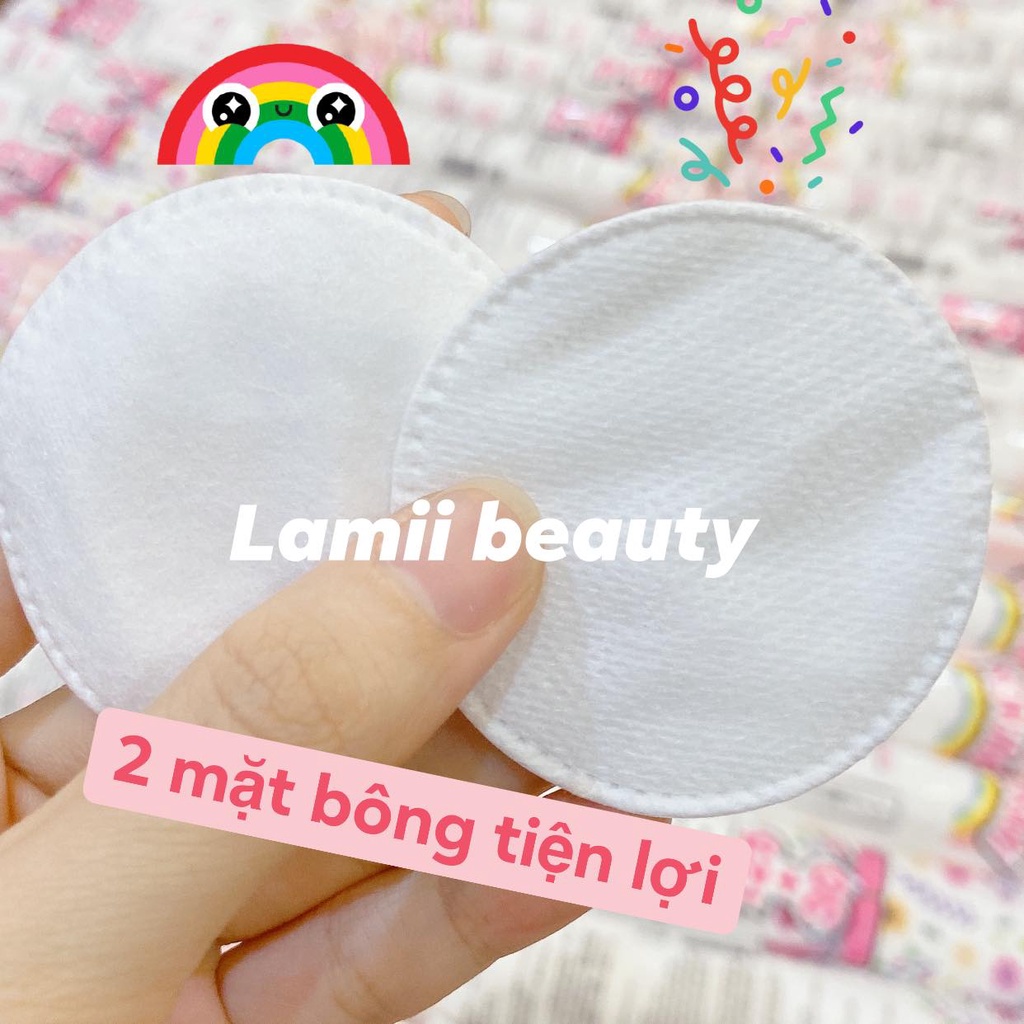 Bông tẩy trang KOKIMI bịch vuông 260 miếng& cây tròn 155 miếng - LAMII BEAUTY