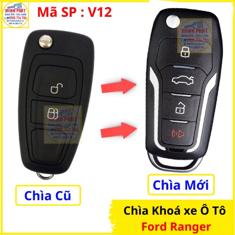 Chìa khoá xe Ô tô Ford Ranger 2008 đến 2021