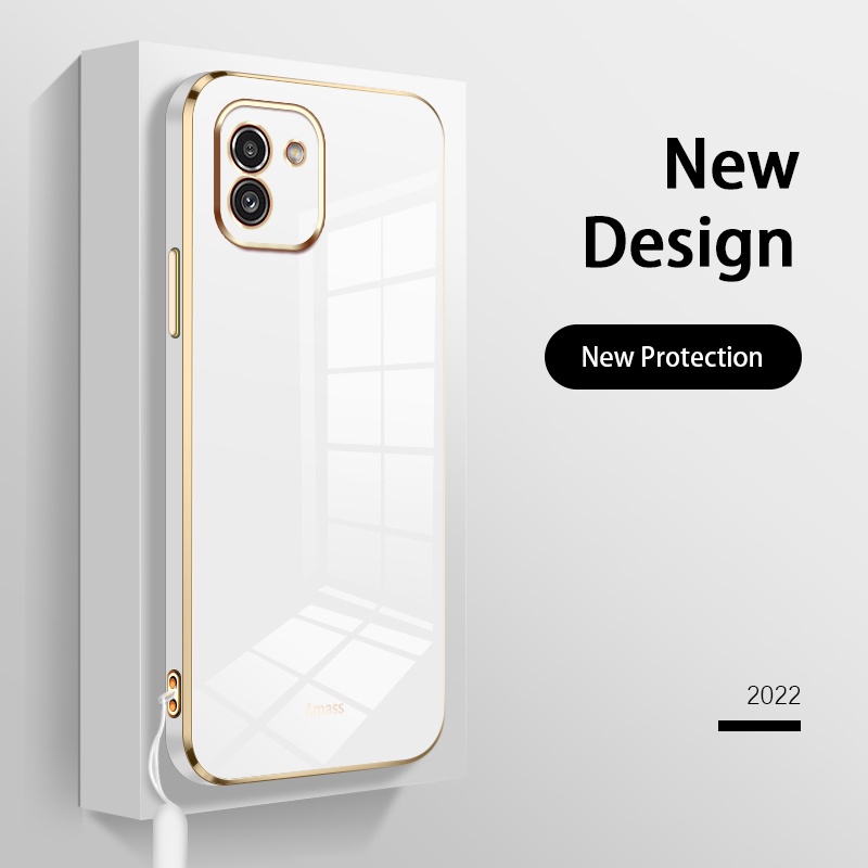 Ốp Lưng Silicon Hình Camera Độc Đáo Cho Samsung Galaxy A02 A03 Kèm Dây Đeo