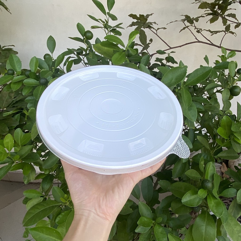 Tô nhựa 1000ml có nắp 1 lít dùng được trong lò vi sóng TO86 - bát dùng 1 lần Plastic bowl with lid