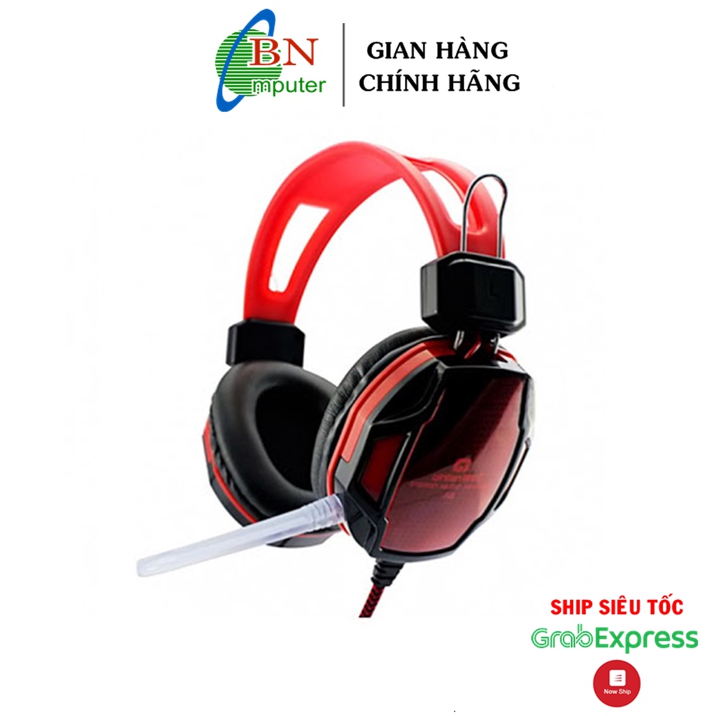 Tai nghe chụp tai chơi game Qinlian A6 (Đen đỏ- Xanh).