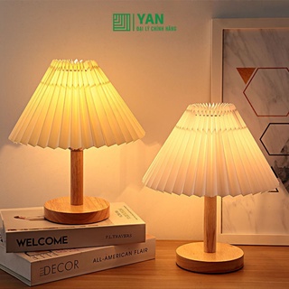 Đèn ngủ đèn đêm đế gỗ nhẹ nhàng lịch sự - gn29
