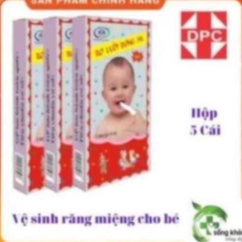 1K Gạc Rơ Lưỡi Đông Pha Hộp 5 Cái- Rơ lưỡi, vệ sinh khoang miệng cho bé, hạn chế tưa lưỡi