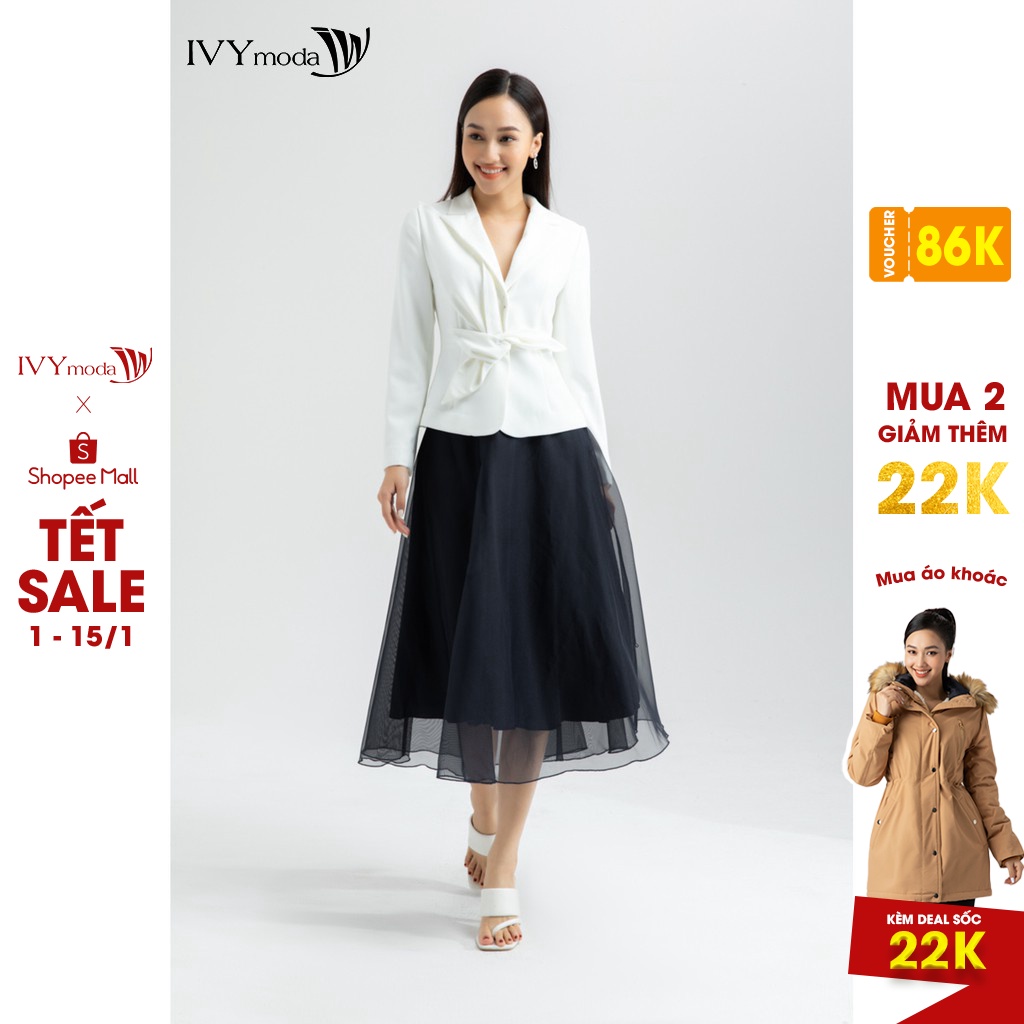 [Mã WABRIVY33 giảm 10% tối đa 50k đơn từ 250K] Áo Vest nữ xoắn eo thiết kế IVY moda MS 67M6041