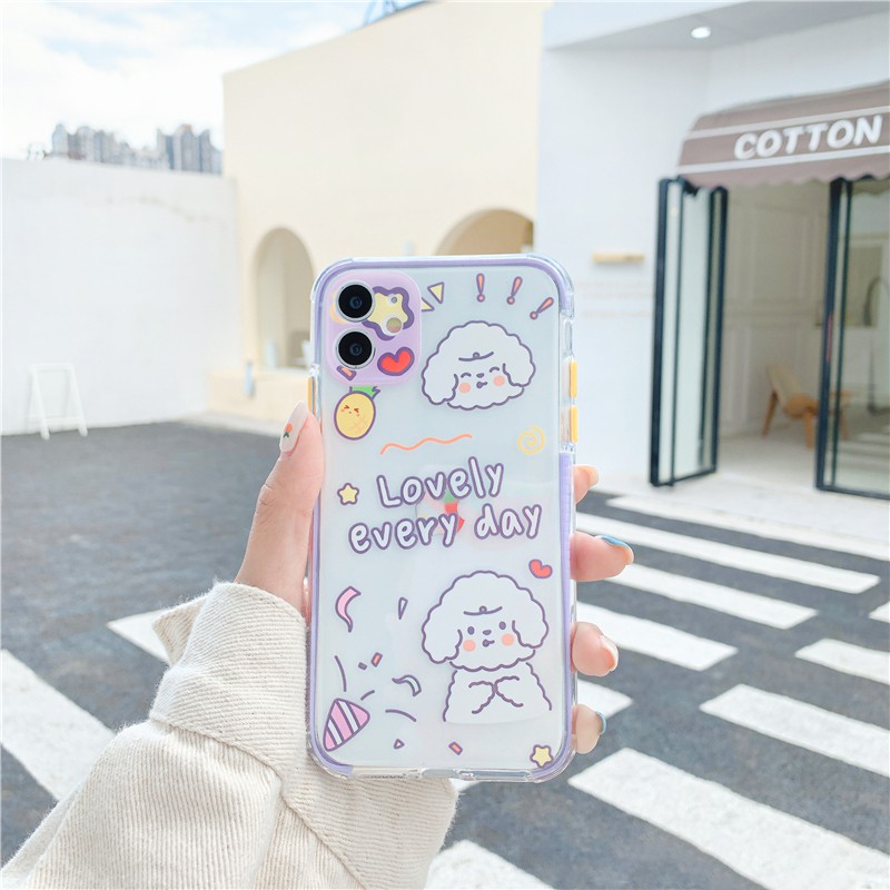 Ốp lưng iphone Lovely Everyday viền màu chống trượt 6/6plus/6s/6splus/7/7plus/8/8plus/x/xs/11/12/pro/max/plus/promax