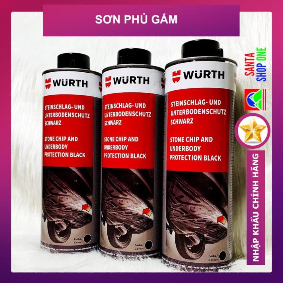 [GIÁ SỐC 12 CHAI] Sơn Phủ Gầm Chống Han Gỉ WURTH 1000ml - Công nghệ Đức - Hạn chế Tiếng Ồn, Ngập Nước - Sky shop