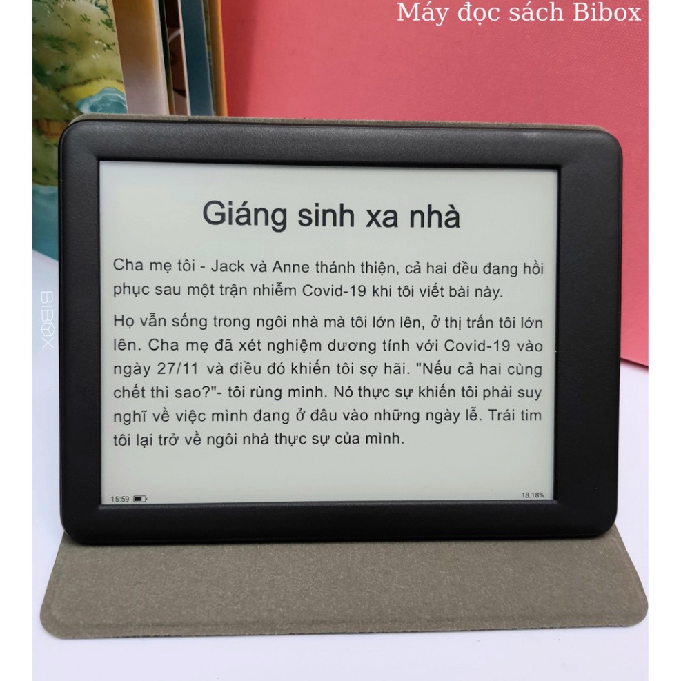 Máy đọc sách Likebook P6 + Bao da + Túi chống sốc + Kệ để bàn + Tặng kho sách độc quyền từ Bibox tai16 | BigBuy360 - bigbuy360.vn