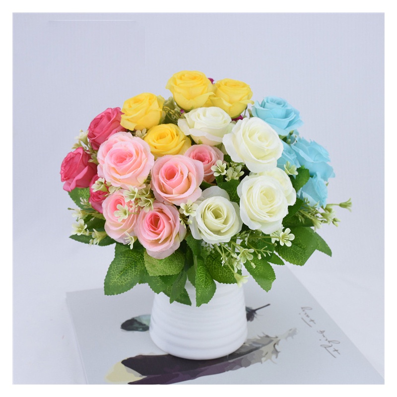 6 Heads  31 Cm Rose Silk Bouquet Artificial Flower Simulation Flower False Flower