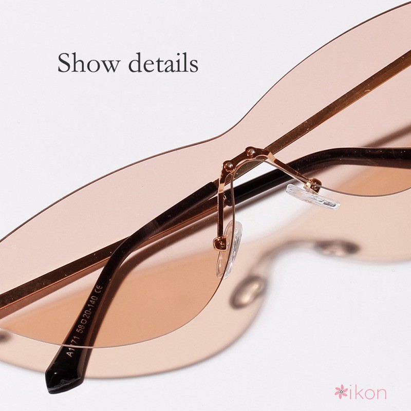 Kính mát gọng kim loại tròng trong suốt không viền nhiều màu | BigBuy360 - bigbuy360.vn