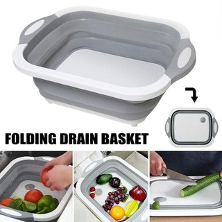 4 in 1 Multi-Board No More Tools Folding Cutting Board Storage Basket for Kitchen Fruit Vegetables